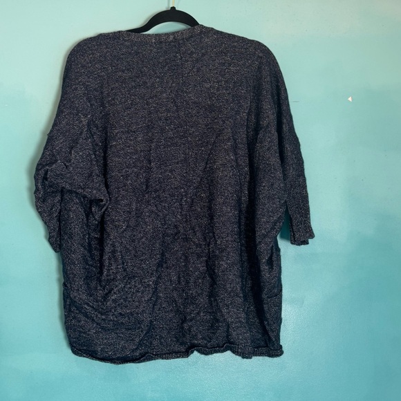 Athleta Navy Heather Open-Front Draped Cardigan - Picture 2 of 4